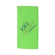 aerial view a lime green soft coastal beach towel, image 1 of 2