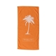 aerial view a orange soft coastal beach towel, image 1 of 2