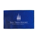 aerial view a navy riviera soft beach towel, image 1 of 2
