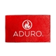 aerial view a red riviera soft beach towel, image 1 of 2