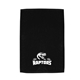 aerial view a black cotton trainer sport towel, image 1 of 2