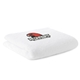 aerial view a white athlete flat hem sport towel, image 1 of 2