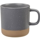 aerial view a gray santos artisanal 12 oz ceramic coffee mug, image 1 of 2