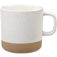 aerial view a white santos artisanal 12 oz ceramic coffee mug, image 1 of 2