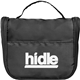 aerial view a black black polyester dopp bag, image 1 of 4
