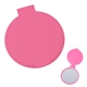 aerial view a solid pink custom compact mirror, image 1 of 3