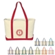 a group of large heavyweight cotton canvas boat tote