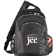 aerial view a black summit tsa 15 computer sling backpack, image 1 of 9