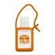 aerial view a orange 15 ml antibacterial travel sanitizer, image 1 of 2
