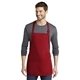 aerial view a red port authority(r) medium - length apron with pouch pockets, image 1 of 5