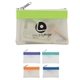 a group of transparent zippered coin pouch