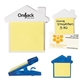 a group of house clip with sticky note pad