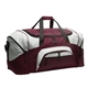 a maroon/grey port authority(r) - standard colorblock sport duffel