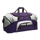a purple/grey port authority(r) - standard colorblock sport duffel