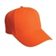 aerial view a safety orange port authority solid safety polyester hat, image 1 of 3