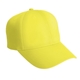 aerial view a safety yellow port authority solid safety polyester hat, image 1 of 3