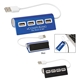 a group of 4- port aluminum wave usb hub
