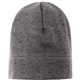 aerial view a grey heather/black port authority heathered knit polyester beanie, image 1 of 2