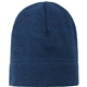 aerial view a lagoon blue heather/black port authority heathered knit polyester beanie, image 1 of 2