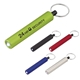 a group of mini cylinder led flashlight key tag