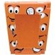 a orange seed cartoon expression planter, 1- pack planter