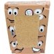a tan seed cartoon expression planter, 1- pack planter