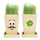 a tan seed cartoon expression planter, 1- pack planter, full color digital