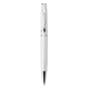 aerial view a white lara ballpoint pen with twist lock mechanism, image 1 of 4