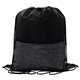 aerial view a black x line drawstring backpack, image 1 of 2