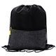 aerial view a yellow x line drawstring backpack, image 1 of 2