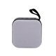 aerial view a white square lanyard bluetooth speaker, image 1 of 2