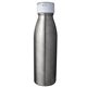 aerial view a silver stainless silhouette bluetooth ear bud bottle, image 1 of 2