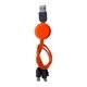 a orange snap type c cable set