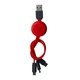 aerial view a red snap type c cable set, image 1 of 2