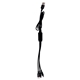 aerial view a black 3 metallic logo light up cable with type c usb, image 1 of 2