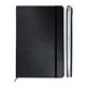 aerial view a silver premium engraved hardcover notebook, image 1 of 2