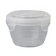 aerial view a white bpa - free 11 oz locking lid bowl, image 1 of 2