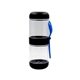 aerial view a blue snack stackers stackable containers, image 1 of 2