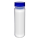 aerial view a blue clear view 18 oz full color insert bottle, image 1 of 2