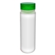 aerial view a green clear view 18 oz full color insert bottle, image 1 of 2