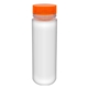 aerial view a orange clear view 18 oz full color insert bottle, image 1 of 2