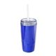 aerial view a blue glitter wave 16 oz insulated tumbler, image 1 of 2