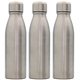 a silver stainless silhouette bottle