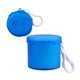 aerial view a blue travel rain poncho, image 1 of 2
