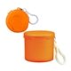 aerial view a orange travel rain poncho, image 1 of 2