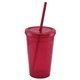 aerial view a translucent red 201 explore - 16 oz double wall tumbler - colorjet, image 1 of 2