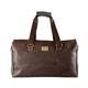 aerial view a green canvas with brown vegan leather green canvas danville duffel(tm) with brown vegan leather, image 1 of 7