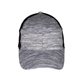 aerial view a black heathered trucker cap, image 1 of 2