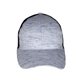 aerial view a black-blue heathered trucker cap, image 1 of 2