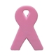 a pink ribbon shaped clip